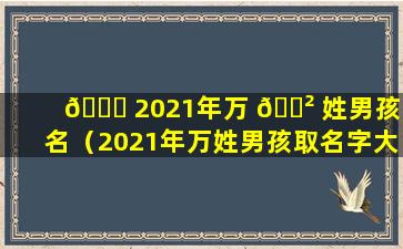 🐒 2021年万 🌲 姓男孩取名（2021年万姓男孩取名字大全）